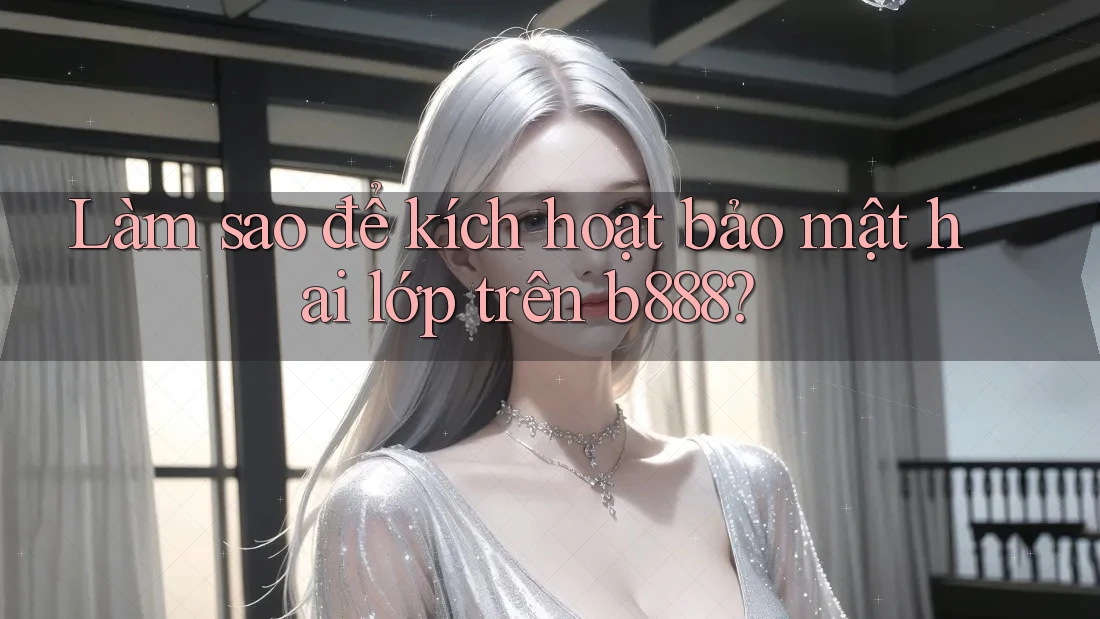 Làm sao để kích hoạt bảo mật hai lớp trên b888?