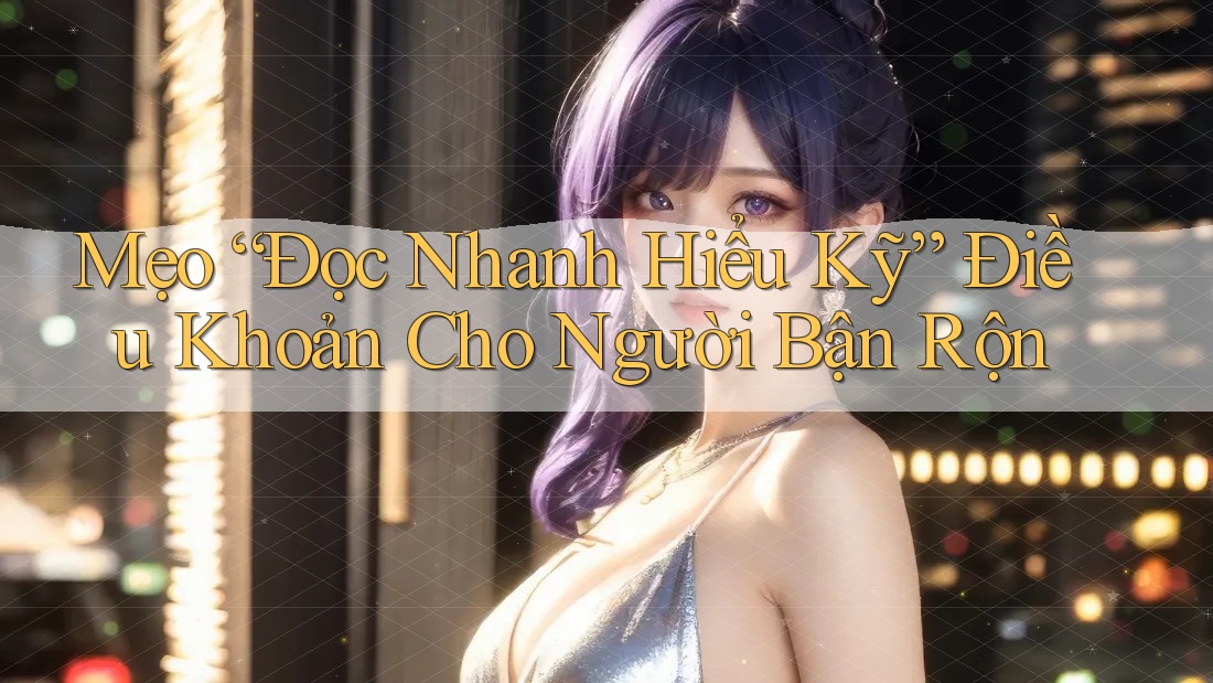 Mẹo “Đọc Nhanh Hiểu Kỹ” Điều Khoản Cho Người Bận Rộn